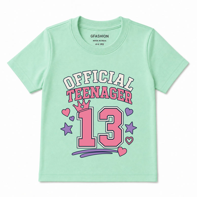 official teenager girls 13th birthday tshirts