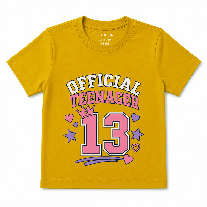 official teenager girls 13th birthday tshirts