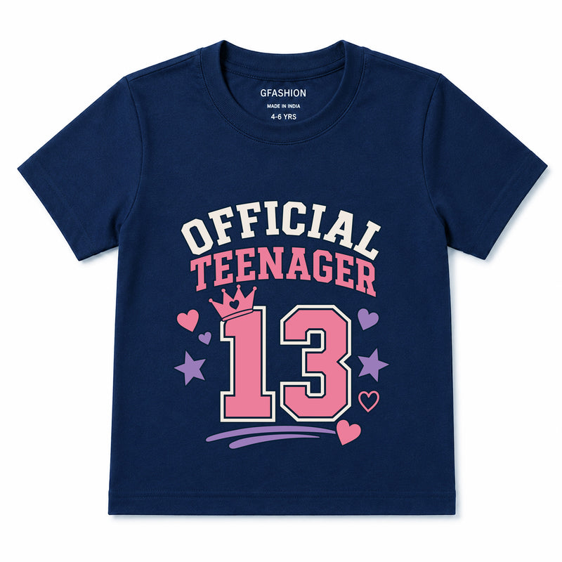 official teenager girls 13th birthday tshirts
