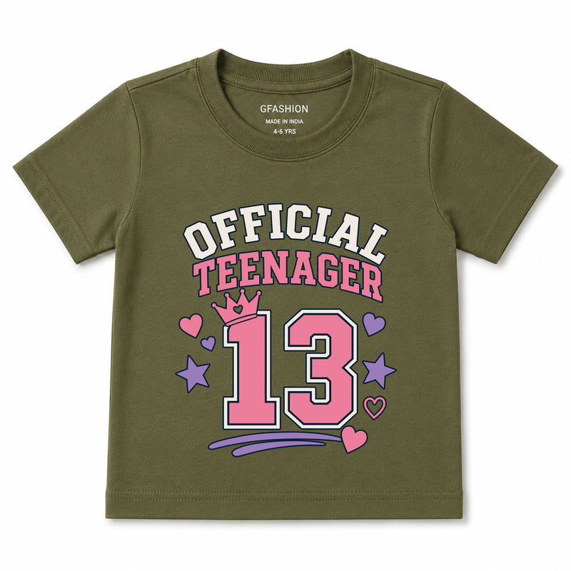 official teenager girls 13th birthday tshirts