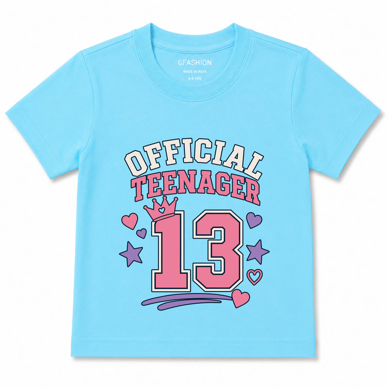 official teenager girls 13th birthday tshirts