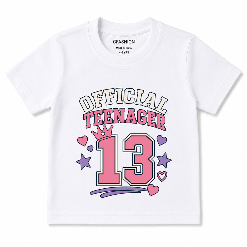 official teenager girls 13th birthday tshirts