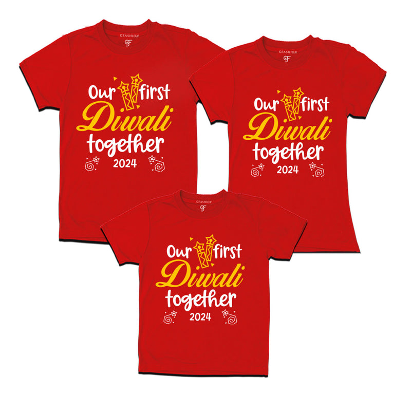 our first Diwali together family t shirts