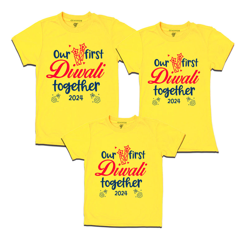 our first Diwali together family t shirts