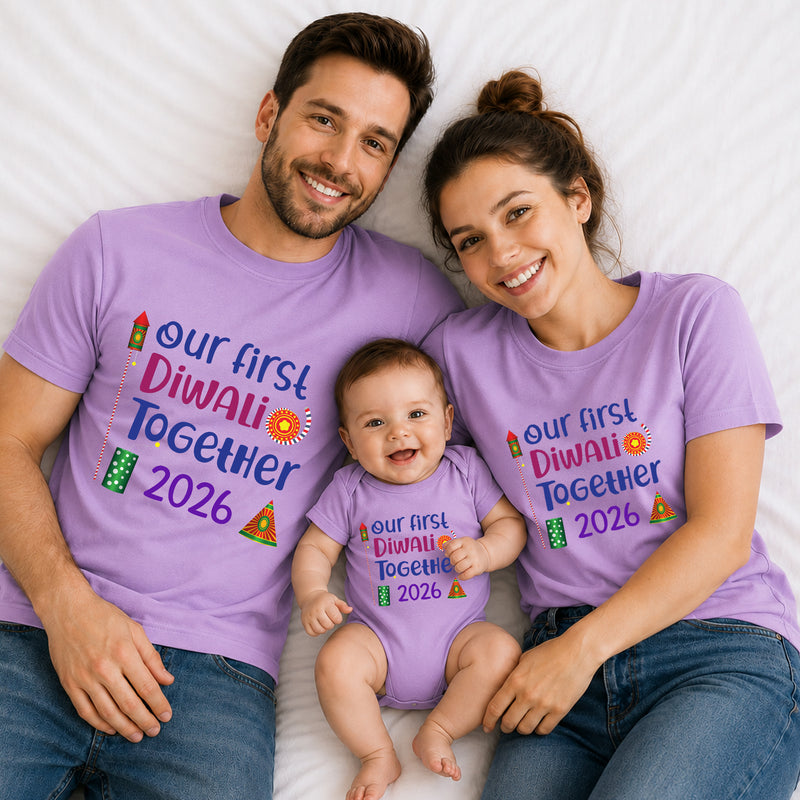 our first Diwali together 2026 t-shirts for family