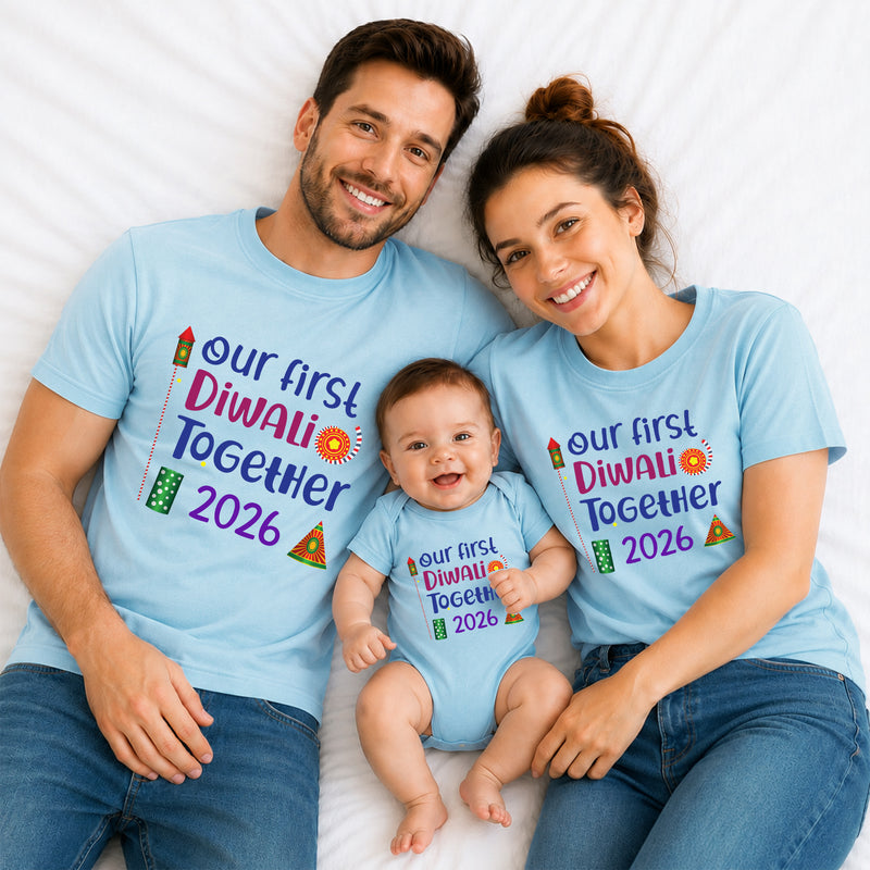 our first Diwali together 2026 t-shirts for family