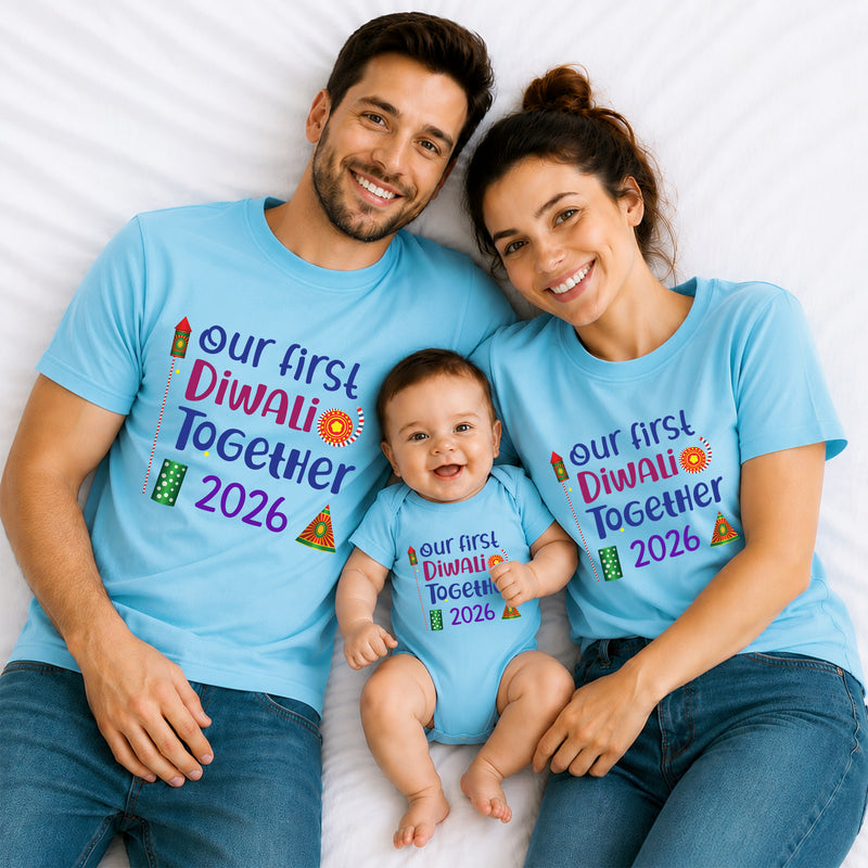 our first Diwali together 2026 t-shirts for family