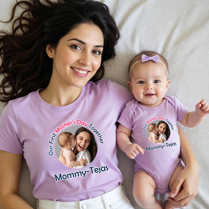 Our first mother's day together photo customize tshirts