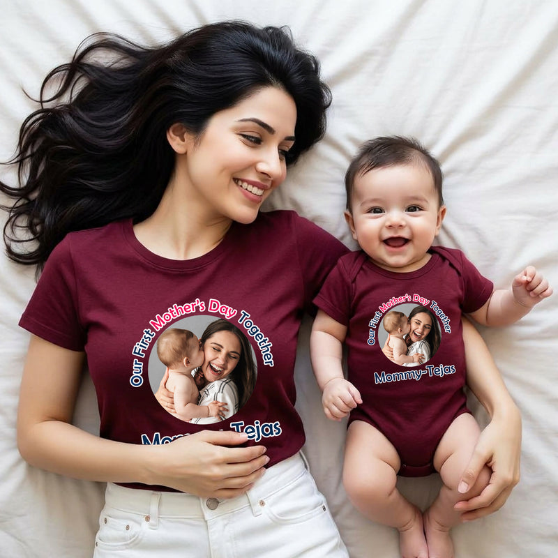 Our first mother's day together photo customize tshirts