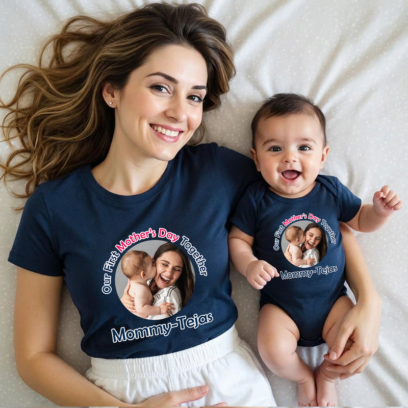 Our first mother's day together photo customize tshirts