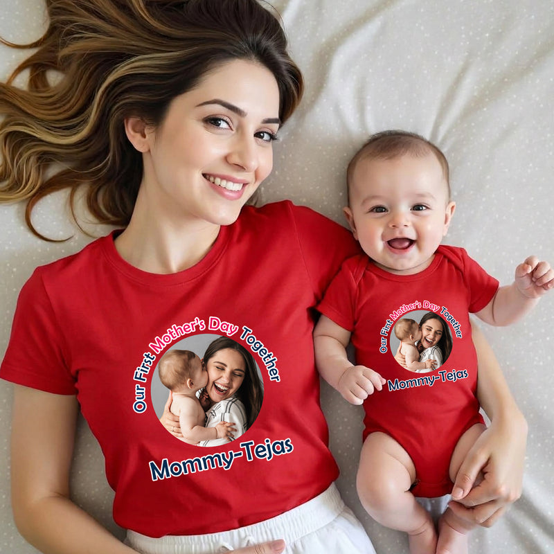 Our first mother's day together photo customize tshirts