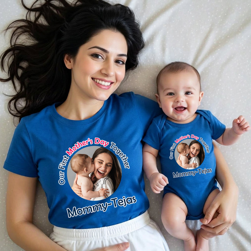 Our first mother's day together photo customize tshirts