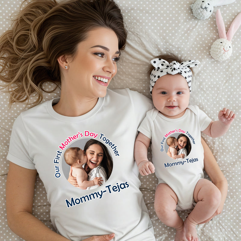 Our first mother's day together photo customize tshirts