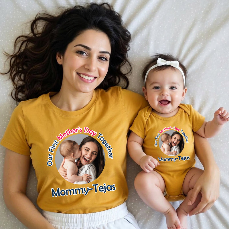 Our first mother's day together photo customize tshirts