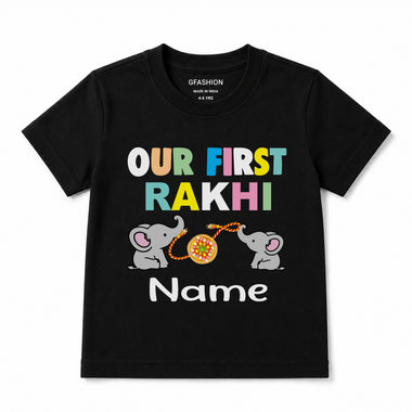 Personalized Our First Rakhi Kids T-Shirt | First Raksha Bandhan