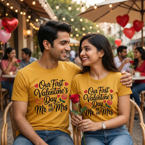 Our First Valentine's Day as Mr and Mrs T-shirts