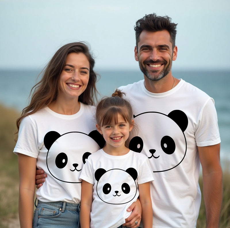 Cute Panda family t-shirts