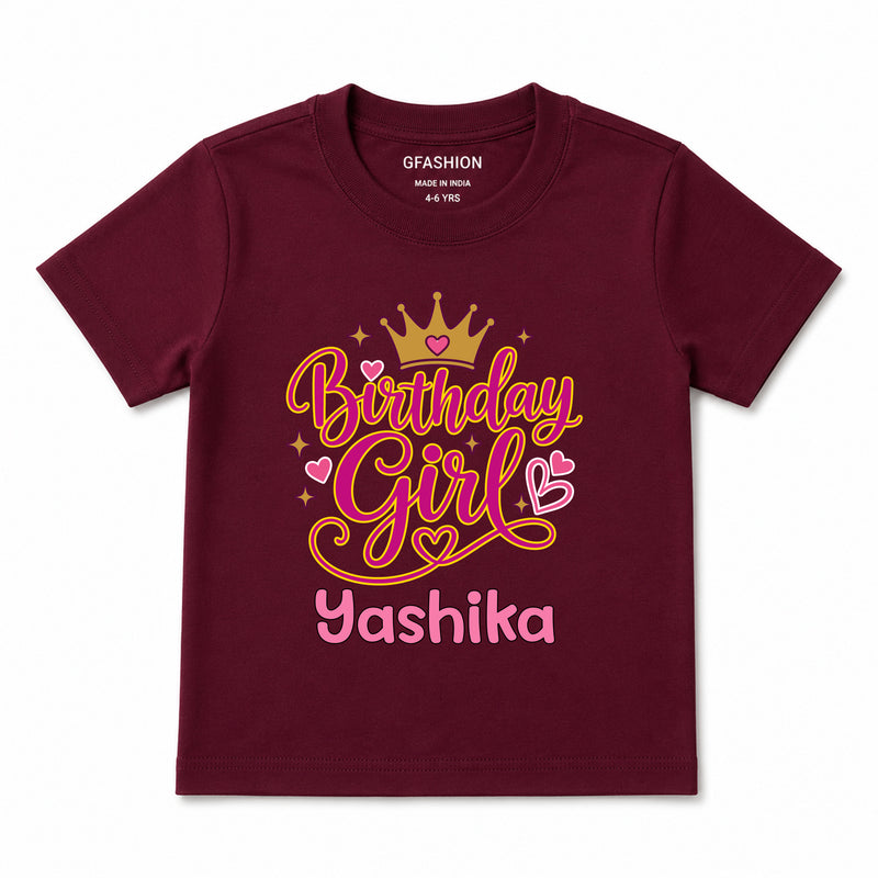 Personalized Birthday Girl T-Shirts