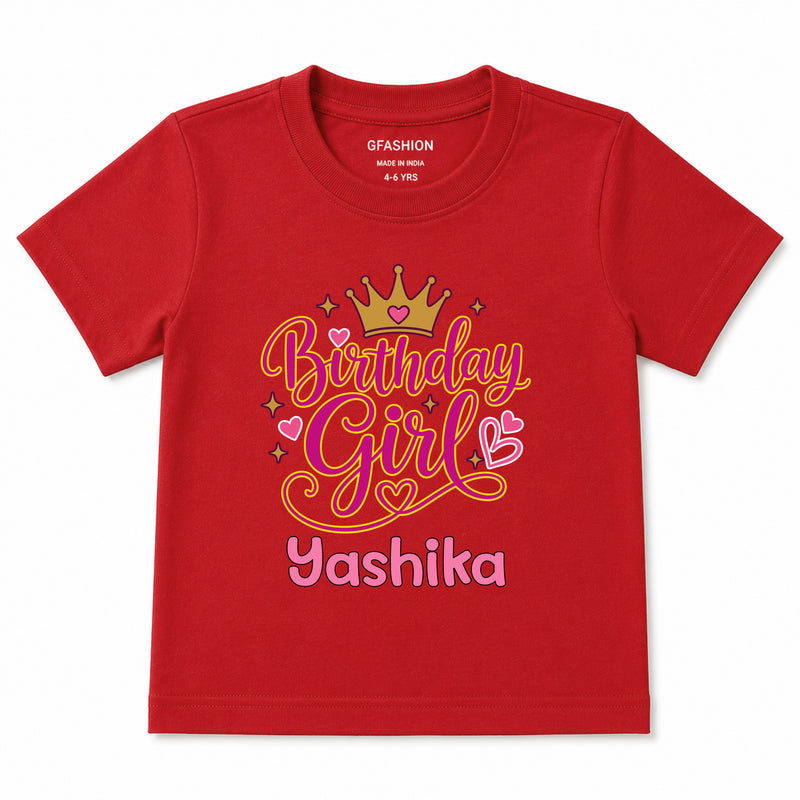 Personalized Birthday Girl T-Shirts