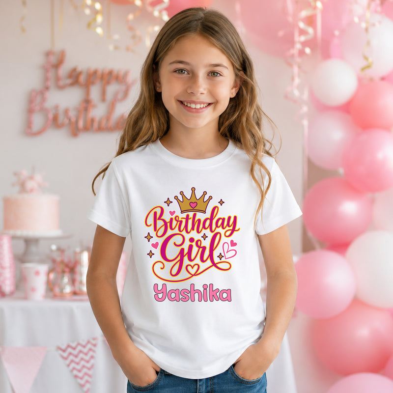 Personalized Birthday Girl T-Shirts