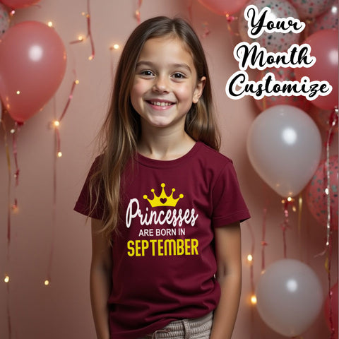 Princess Born in Birthday month customize tshirts