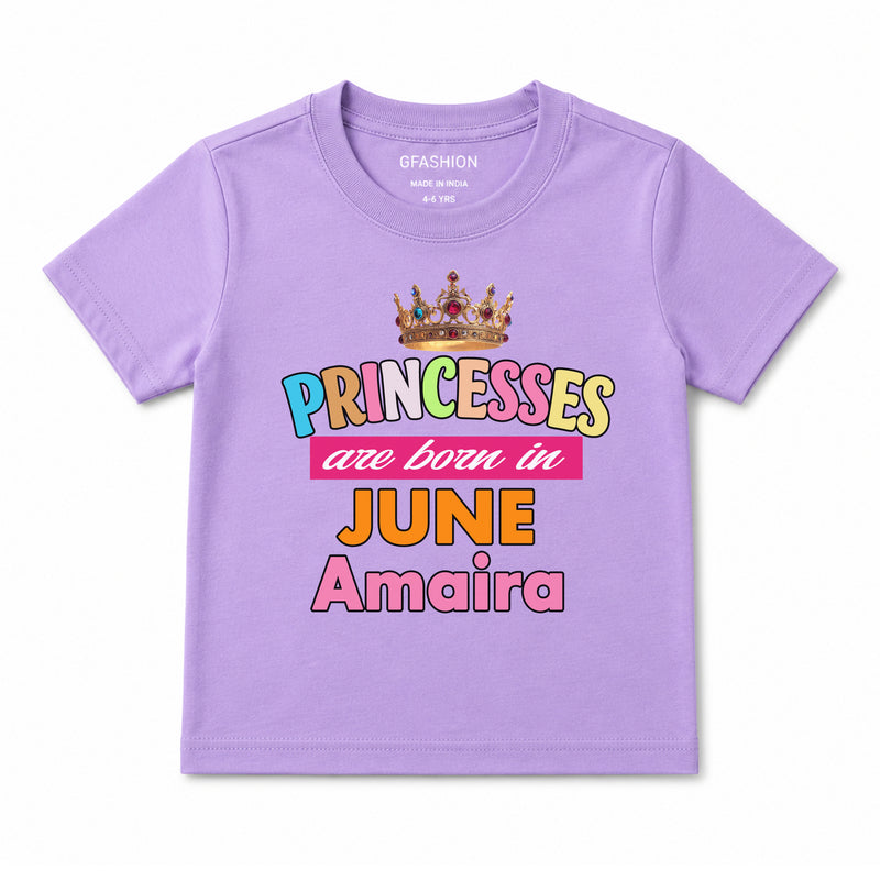 Princess Born in Birthday month customize tshirts