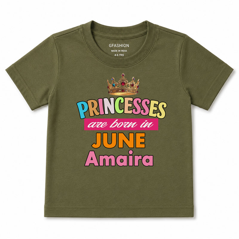 Princess Born in Birthday month customize tshirts