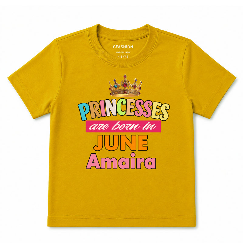 Princess Born in Birthday month customize tshirts
