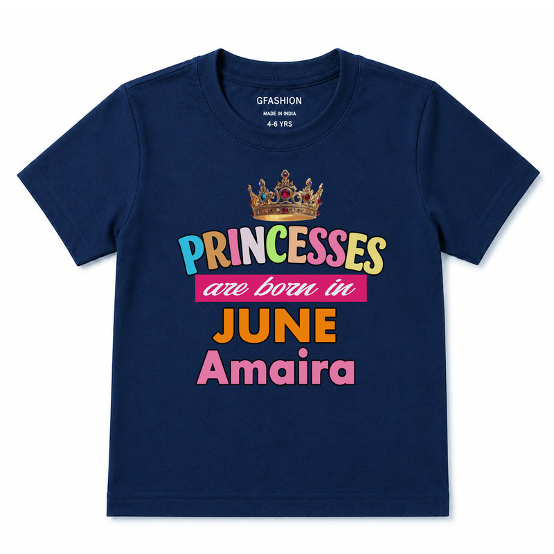 Princess Born in Birthday month customize tshirts