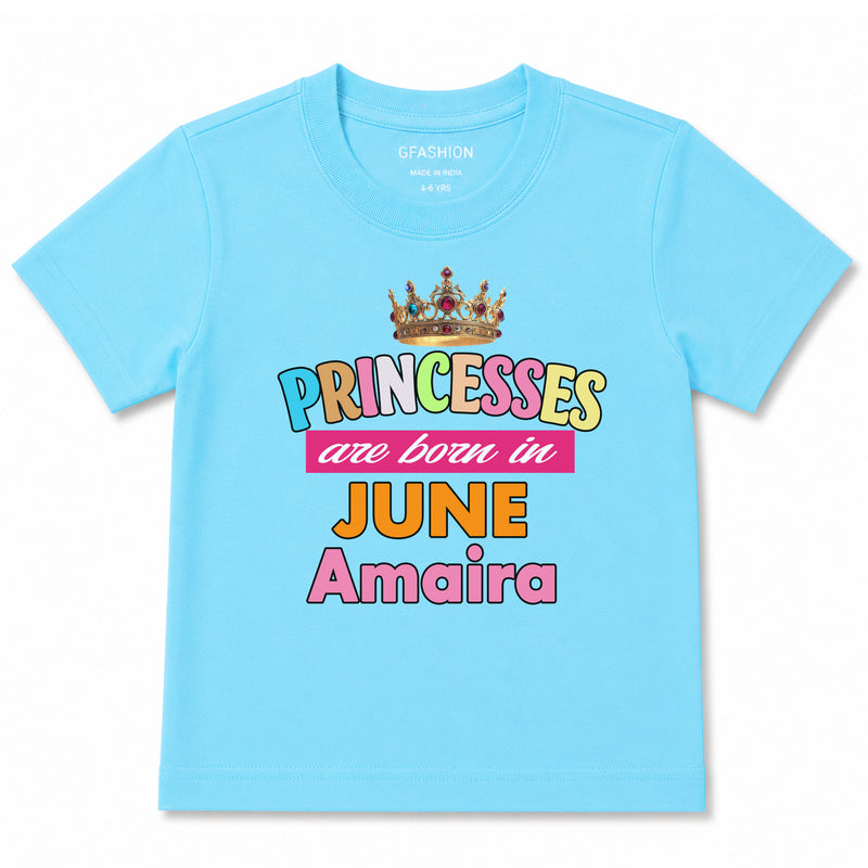 Princess Born in Birthday month customize tshirts