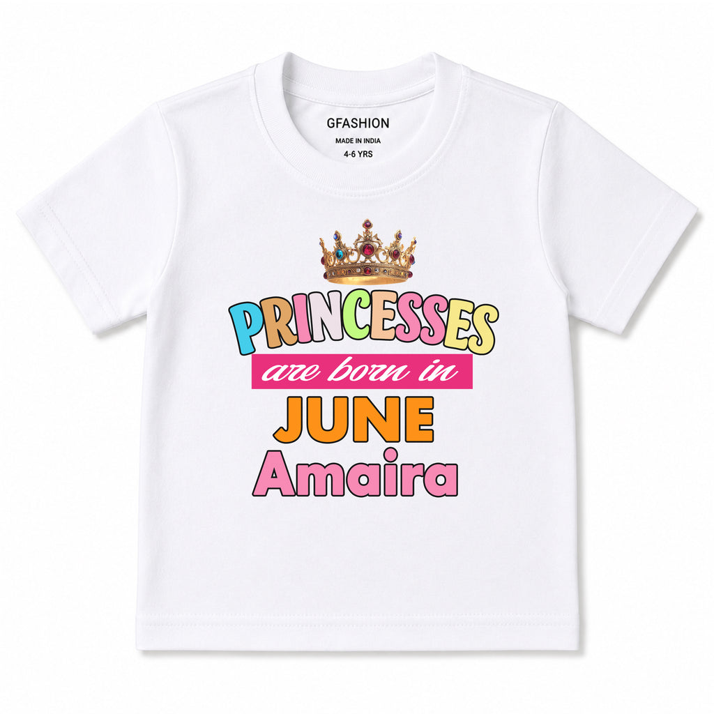 Princess Born in Birthday month customize tshirts