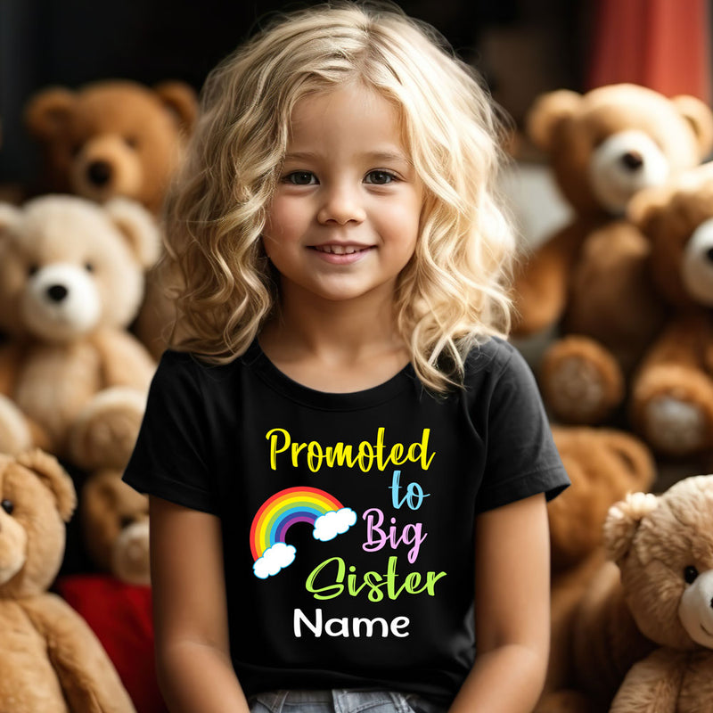 Promoted To Big Sister T-shirt with name