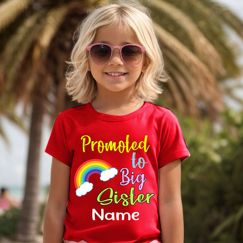 Promoted To Big Sister T-shirt with name