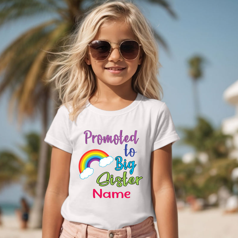 Promoted To Big Sister T-shirt with name