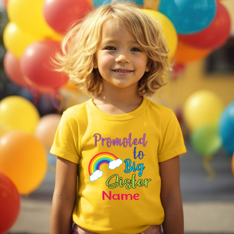 Promoted To Big Sister T-shirt with name