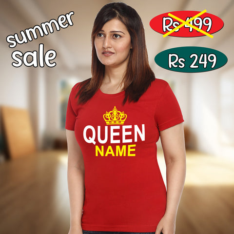 queen t shirt for women name personalize