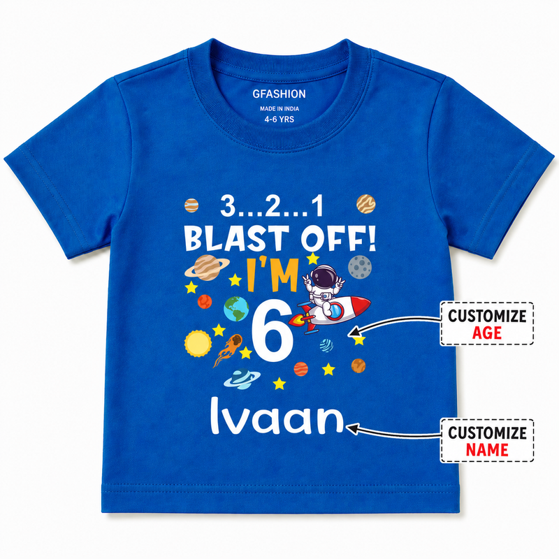 Personalized Space Birthday T-Shirt