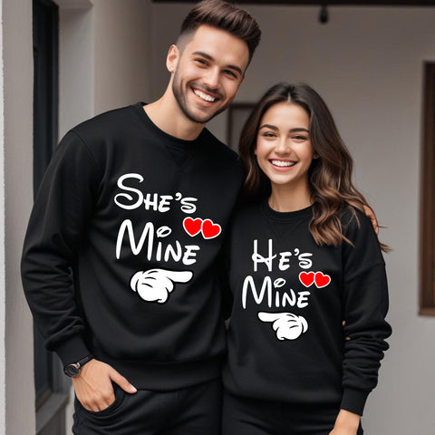 She's Mine He's Mine Couple Sweatshirt