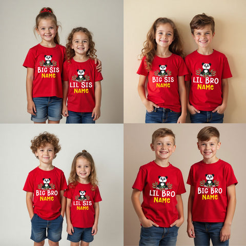 t shirts for siblings cute bear with name customize
