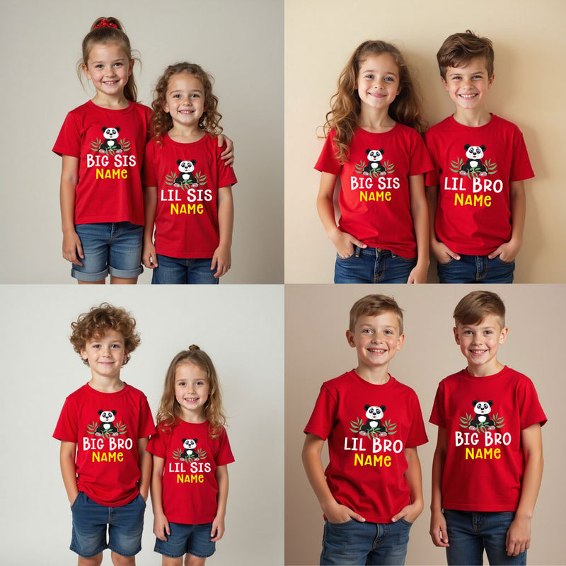 t shirts for siblings cute bear with name customize
