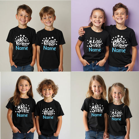 Personalized Sibling Matching T-Shirts