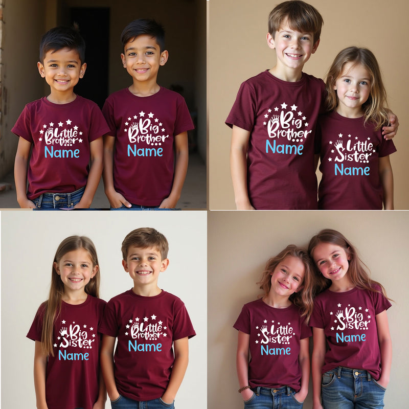 Personalized Sibling Matching T-Shirts