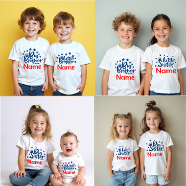 Personalized Sibling Matching T-Shirts