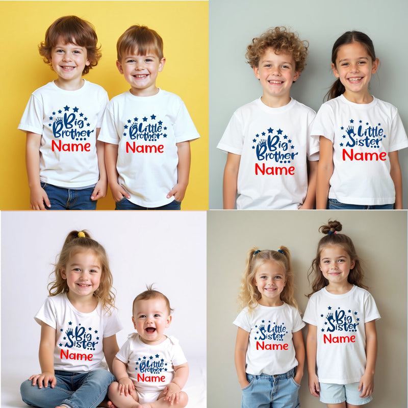 Personalized Sibling Matching T-Shirts