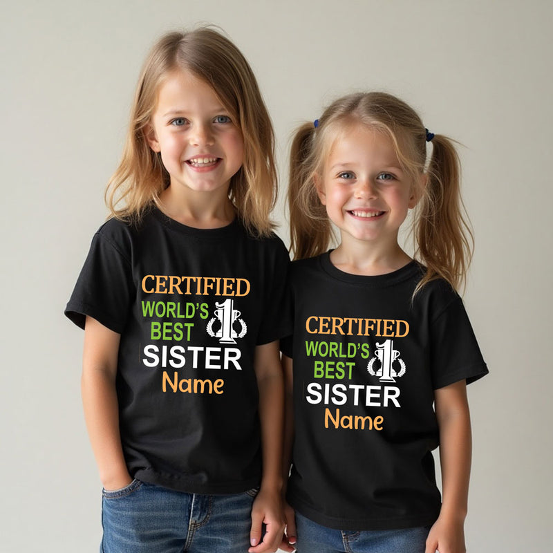 Certified World's Best Sisters T-shirts