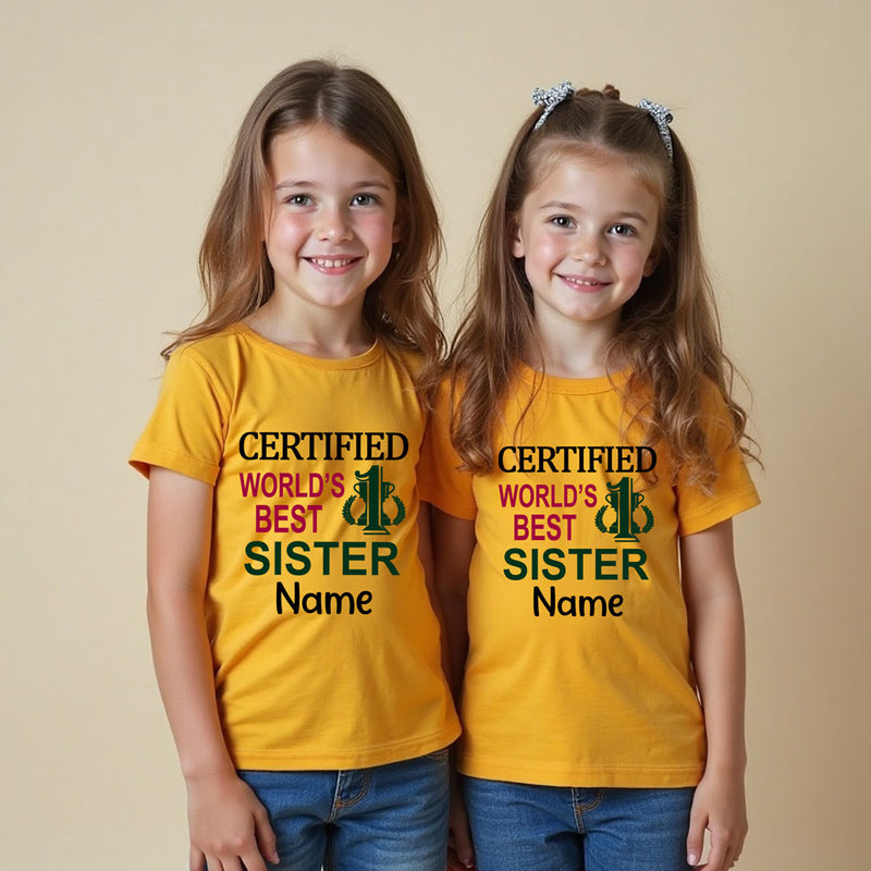 Certified World's Best Sisters T-shirts
