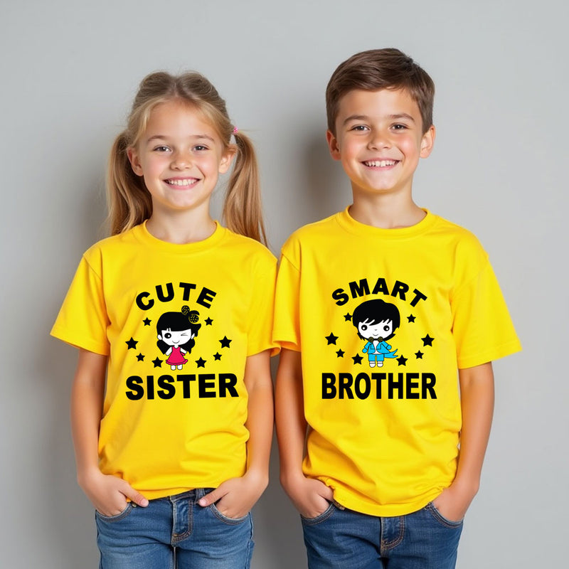 Smart Bro Cute Sister Combo Tees