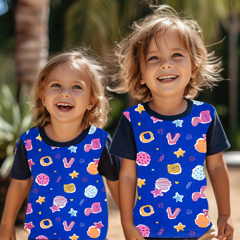 summer time all over printed tees for kids