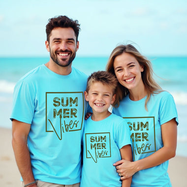 summer vibes vacation group tees