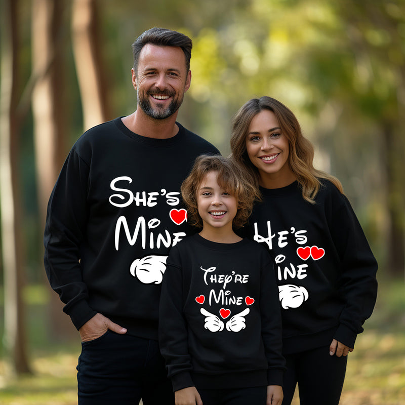 Sweatshirt for He's Mine, She's Mine and They're Mine Family